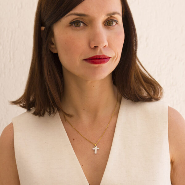 Collar Cruz ceramica